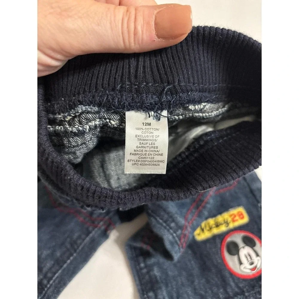 Disney Mickey Mouse Denim Jeans (Sz. 12M)